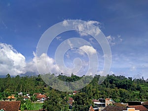 landscape backdround with blue sky and cloudy