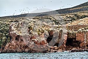 Landscape of the Ballestas Islands in Peru