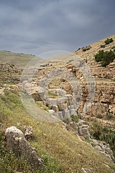 A Landscape on the Bank of the Prat Stream, Israel photo