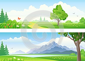 Landscape banners