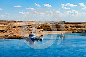 Landscape at Barrakuda bay. Ras Mohammed national park, Sinai peninsula, Egypt