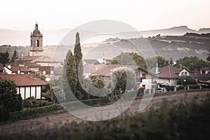 Landscape of the Basque town. photo