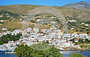 Landscape of Batsi in Andros island Cyclades Greece