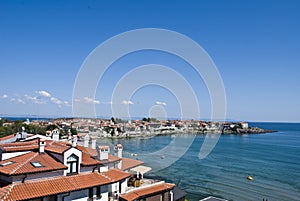 Landscape of bay in Sozopol, Bulgaria. View on the Black Sea