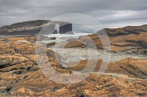 Landscape of the beach of the cathedrals