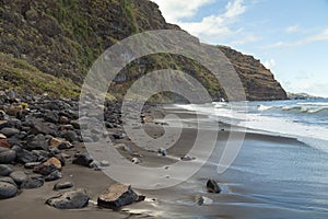 Landscape of the beach of Nogales, La Palma, Canary Islands
