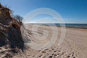 Landscape of a beach surrounded by the sea in Fohr, Germany