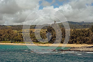 Landscape beach on the west coast, Maui, Hawai 2022, january. photo