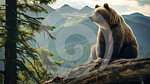 landscape bear in tree