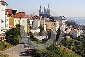 Landscape of the beautiful city of Prague.