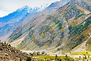 Landscape of beautiful mountains and vallies of northern areas of pakistan