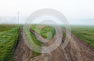 Landscape with beautiful nature in the village in the Republic of Moldova