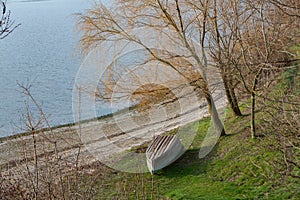 Landscape with beautiful nature in the village in the Republic of Moldova