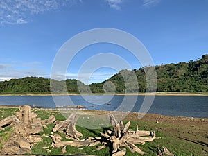 Landscape of beautiful reservoir in summer season