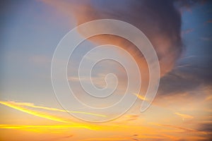 Landscape  at the sunset in the springtime