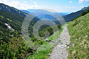 A landscape in the Belianske Tatry in Slovakia