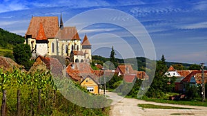 Landscape with Biertan Fortified Church, Romania