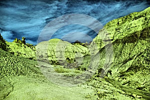 Landscape of the bisti Badlands New Mexico