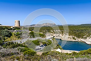 Landscape and blue sky at Bonifacio, Corsica