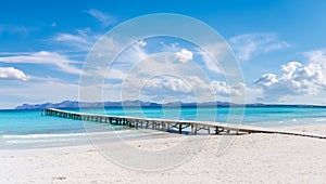 Landscape with boardwalk in Platja de Muro, Alcudia