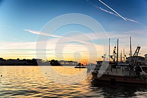 Landscape with boats and sea