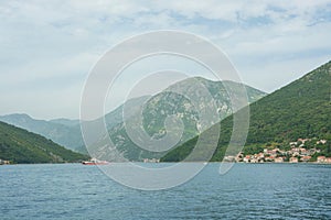 Landscape of the Boka Kotor Bay of Montenegro