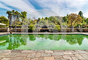 Landscape of Botanical Gardens of Villa Taranto, Pallanza, Italy.