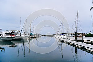 The landscape of Bradenton harbor and manatee river