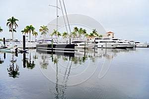 The landscape of Bradenton harbor and manatee river