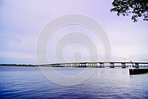 The landscape of Bradenton harbor and manatee river