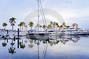 The landscape of Bradenton harbor and manatee river