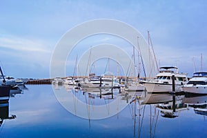 The landscape of Bradenton harbor and manatee river