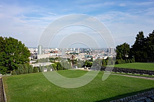 Landscape of Bratislava city in Slovakia viewd from Slavin memorial