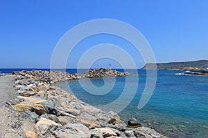 Landscape with breakwater