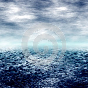 Landscape brume water background