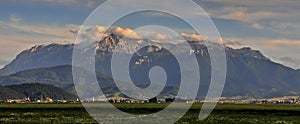 landscape with bucegi mountains