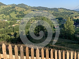 Landscape in Bucovina or Bukovina in the Carpathian mountains in Romania