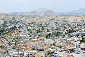 Landscape of buildings in Cappadocia town