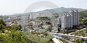 Landscape, Buildings with Skyline of Donghae City, Gangwon Province, South Korea, Asia