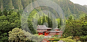 Landscape with Byodo-in Temple