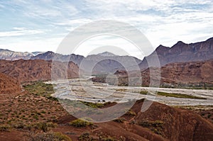 Landscape of Cafayate, seen from Las Tres Cruces viewpoint 