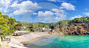 Landscape with Cala Carbo, Ibiza islands photo
