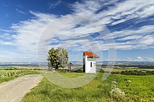 Landscape with calvary, Slovacko, Southern Moravia, Czech Republic