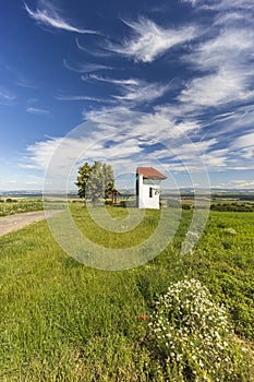 Landscape with calvary, Slovacko, Southern Moravia, Czech Republic