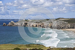 Landscape of Camaret sur Mer in France on the Atlantic coast