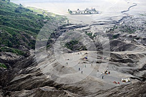 Landscape of Candi Bentar temple in Bromo mountain