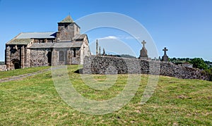 Landscape of Cantal - The chapel of The Bredons near Murat - Auvergne-RhÃ´ne-Alpes in France