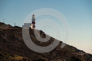 Landscape of Cape Silleiro Lighthouse hill