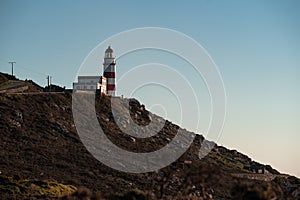 Landscape of Cape Silleiro Lighthouse hill photo