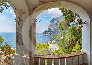 Landscape with Capri Island, Italy